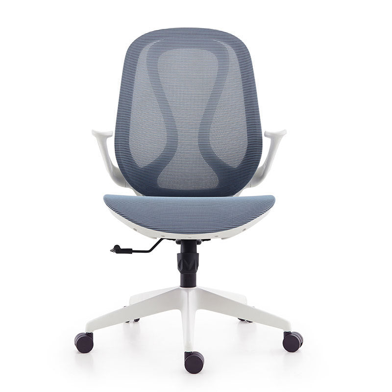 Contemporary Desk Chair Mesh Chair Mid-Back Chair with Wheels