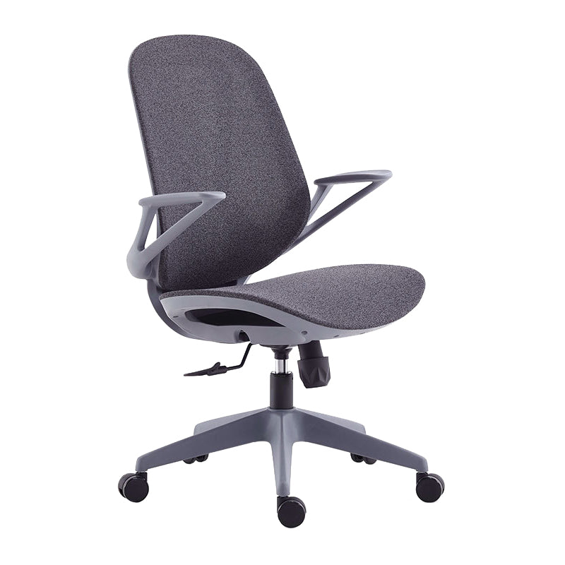 Contemporary Desk Chair Mesh Chair Mid-Back Chair with Wheels