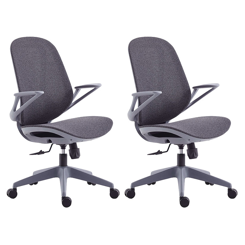 Contemporary Desk Chair Mesh Chair Mid-Back Chair with Wheels