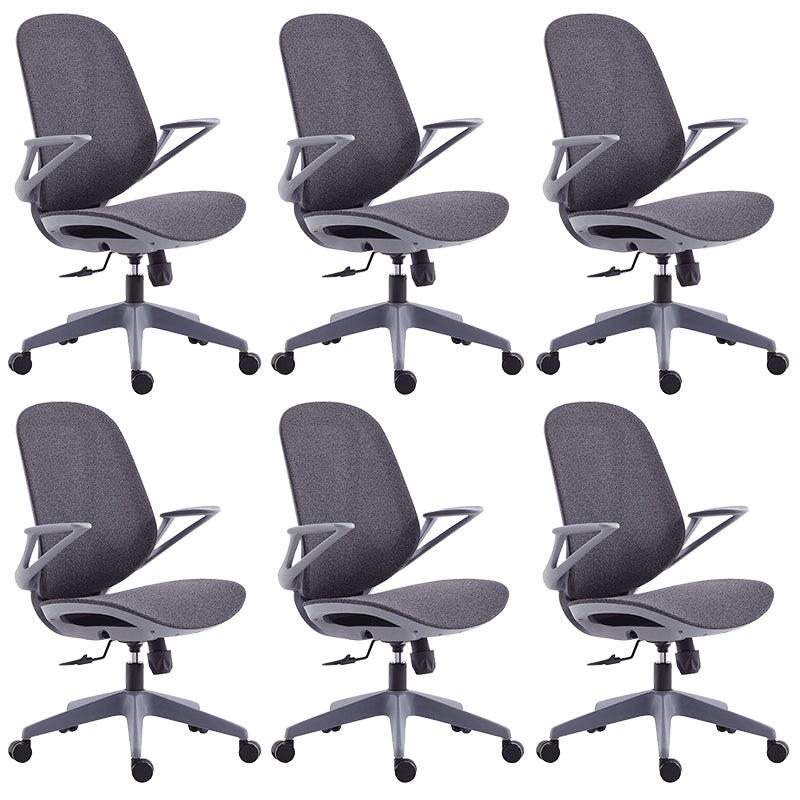 Contemporary Desk Chair Mesh Chair Mid-Back Chair with Wheels