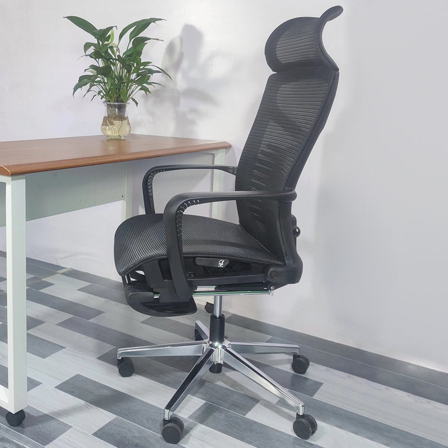 Modern & Contemporary Wheels Chair Black High Back Desk Chair