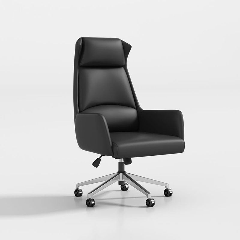 Modern Armless Managers Chair Height-adjustable Office Chair with Wheels