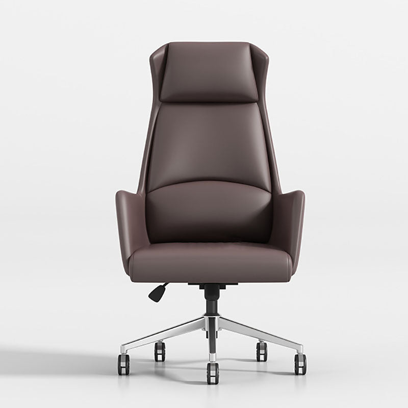 Modern Armless Managers Chair Height-adjustable Office Chair with Wheels