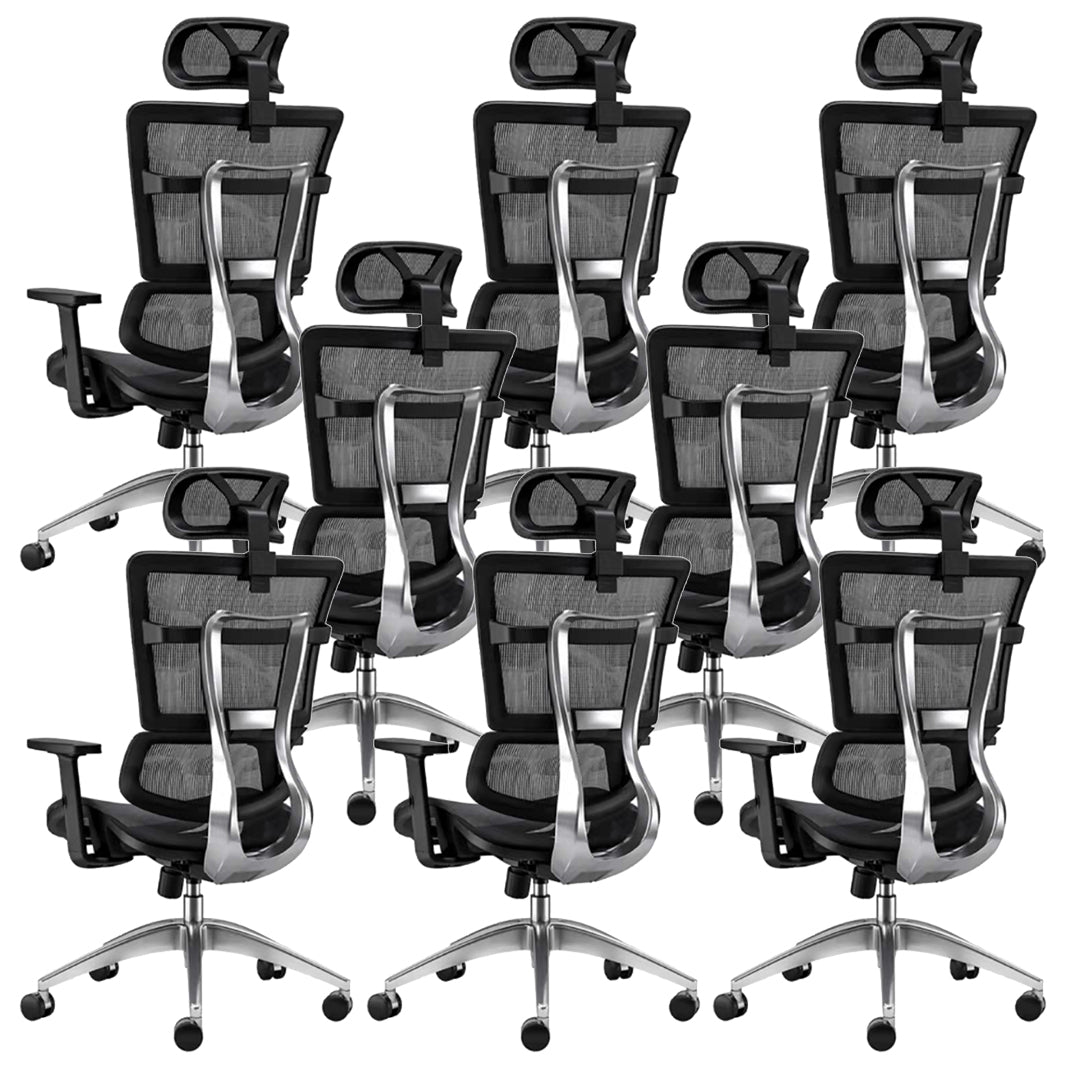 Contemporary Slide Office Chair High Back Adjustable Seat Height Desk Chair