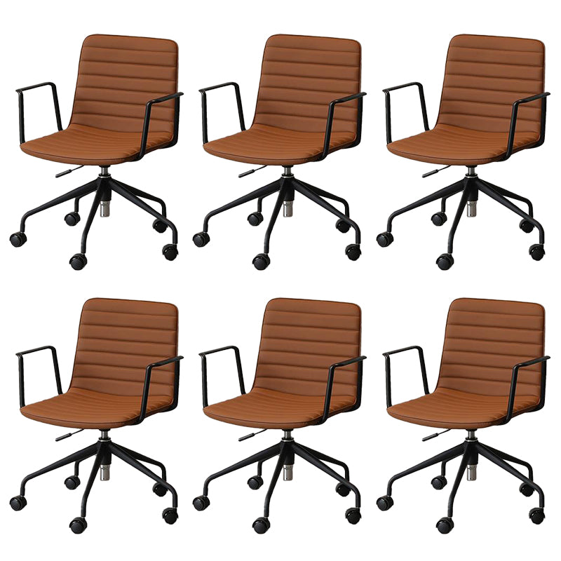 Mid-Back Desk Chair Adjustable Seat Height Contemporary Office Chair