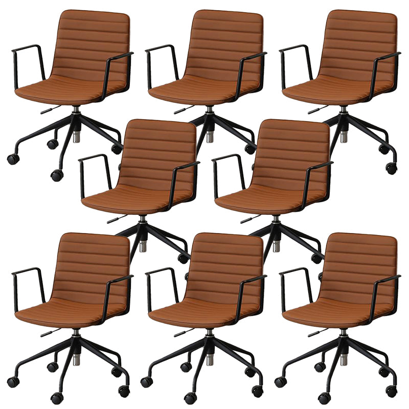 Mid-Back Desk Chair Adjustable Seat Height Contemporary Office Chair