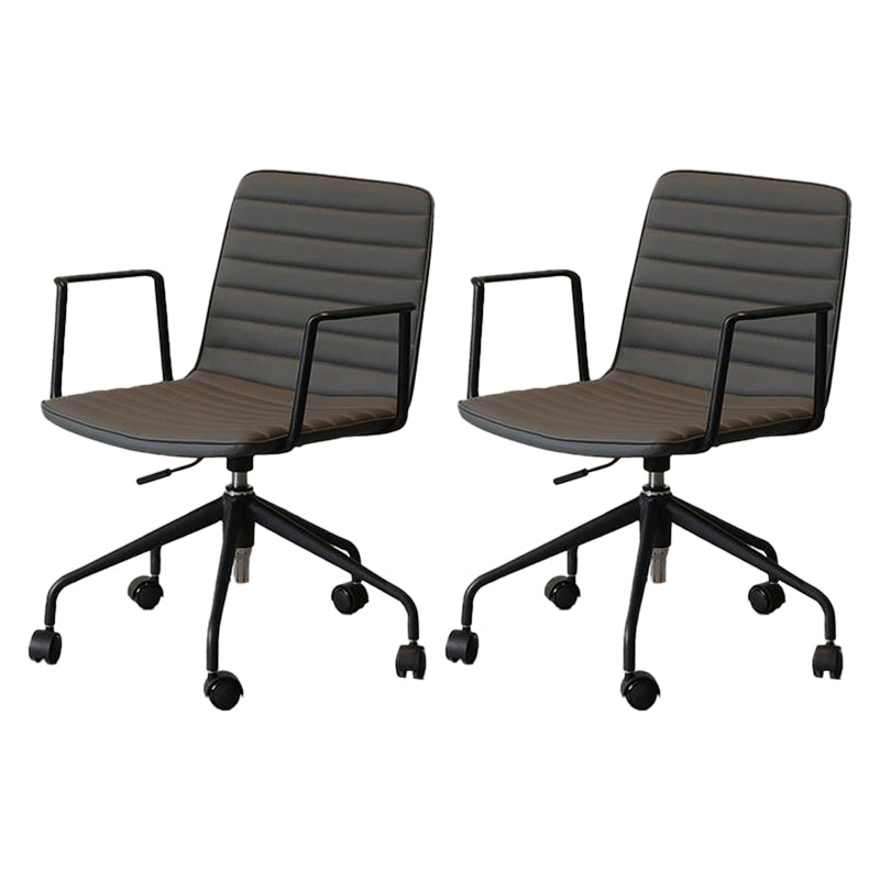 Mid-Back Desk Chair Adjustable Seat Height Contemporary Office Chair