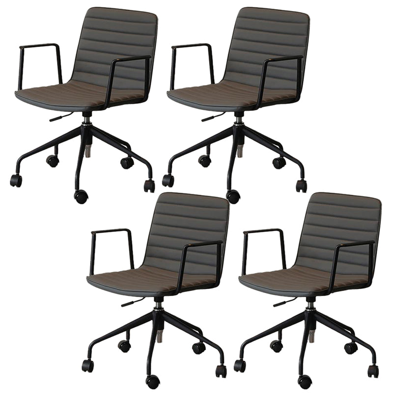 Mid-Back Desk Chair Adjustable Seat Height Contemporary Office Chair