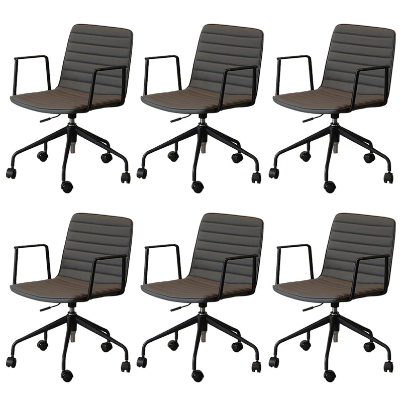 Mid-Back Desk Chair Adjustable Seat Height Contemporary Office Chair