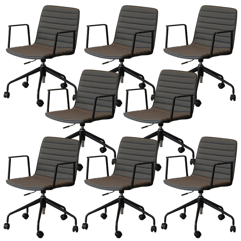 Mid-Back Desk Chair Adjustable Seat Height Contemporary Office Chair