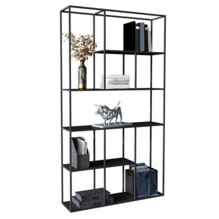 Metal Open Book Shelf Contemporary Home Shelf Bookcase with Shelves