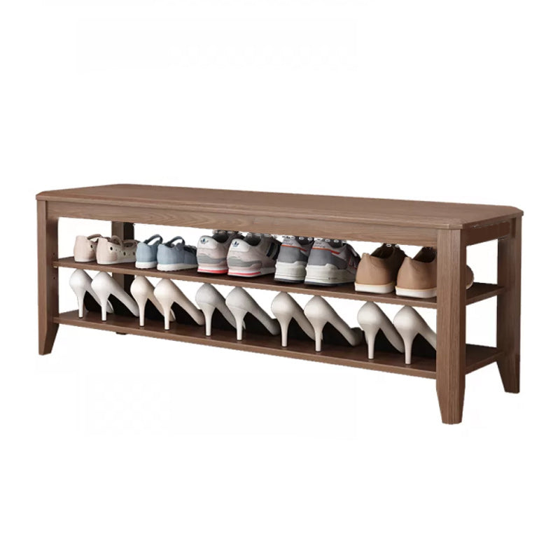 Rectangle 11.8" Wide Entryway Bench Modern Solid Wood Bench with Storage