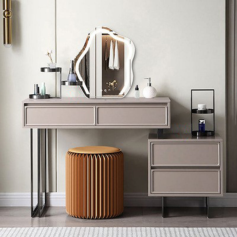 Contemporary Makeup Vanity Set 4 Drawer Vanity Dressing Table