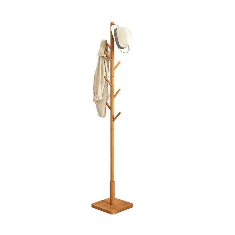 Contemporary Hall Stand Manufactured Wood Hooks Shelving Included Free Standing Coat Rack