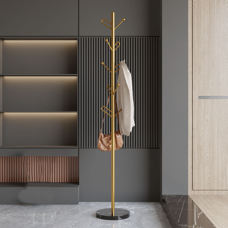 Glam Coat Rack Metal No Distressing Free Standing Entry Hall Tree