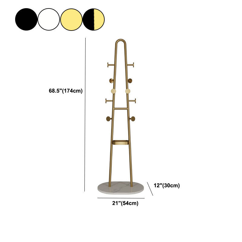 Contemporary Hall Stand No Distressing Metal Hooks Included Free Standing Rack Metal