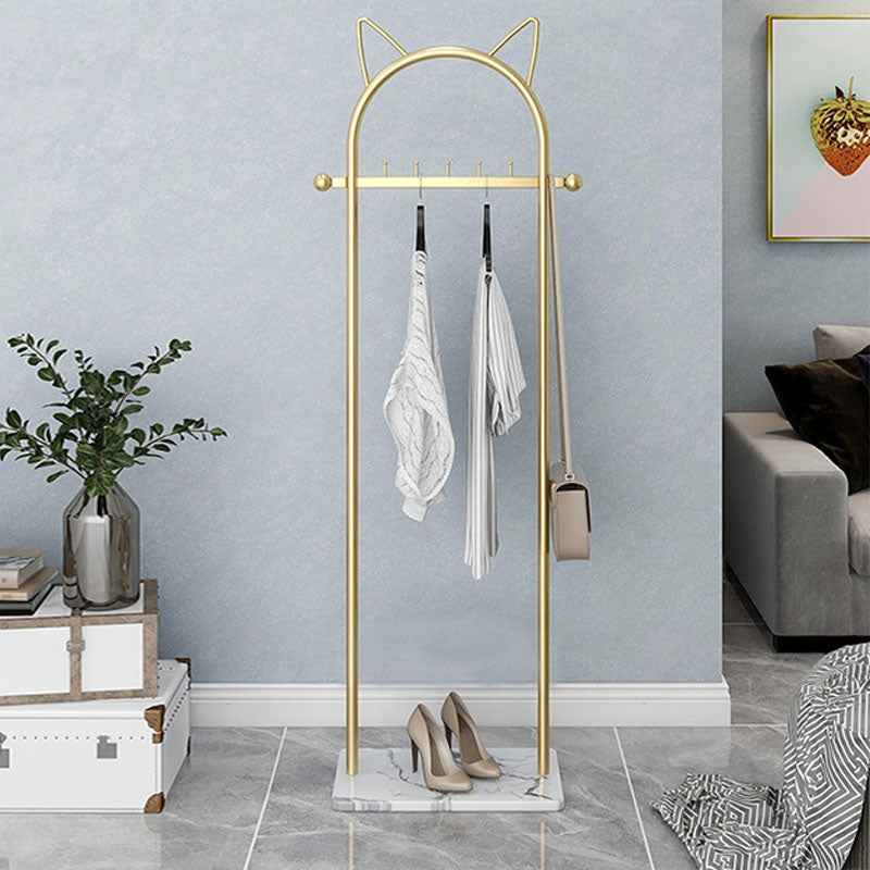 Contemporary Hall Stand Metal Hooks Included No Distressing Free Standing Rack Metal