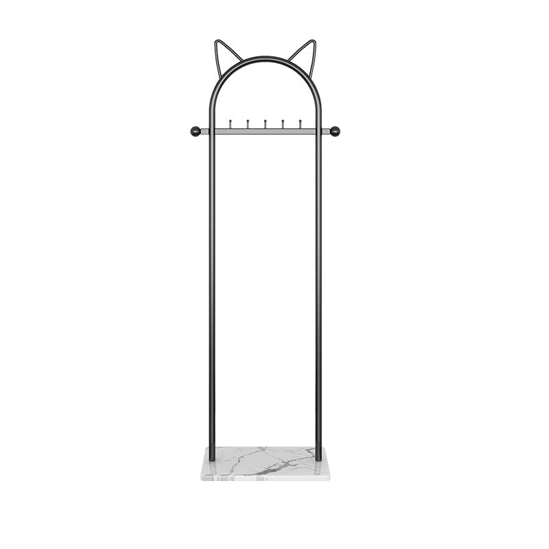 Contemporary Hall Stand Metal Hooks Included No Distressing Free Standing Rack Metal