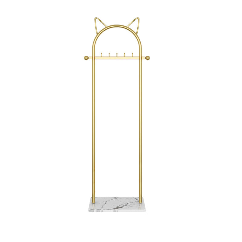 Contemporary Hall Stand Metal Hooks Included No Distressing Free Standing Rack Metal