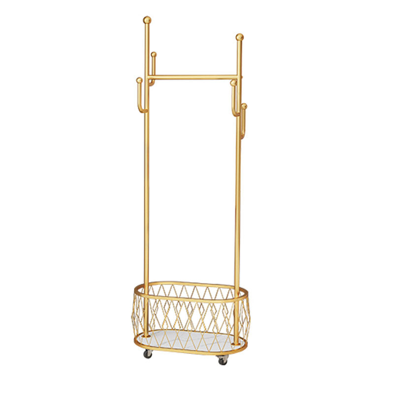 Glam Hall Stand Metal Shelving Hooks Included No Distressing Free Standing Rack Metal