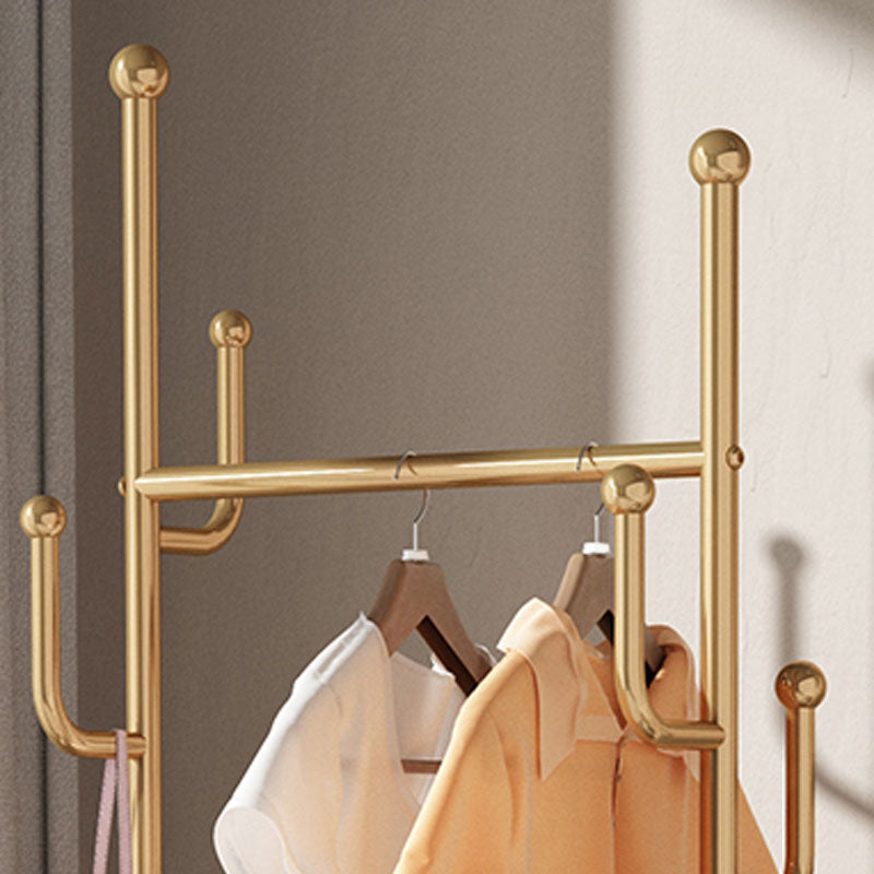 Glam Hall Stand Metal Shelving Hooks Included No Distressing Free Standing Rack Metal