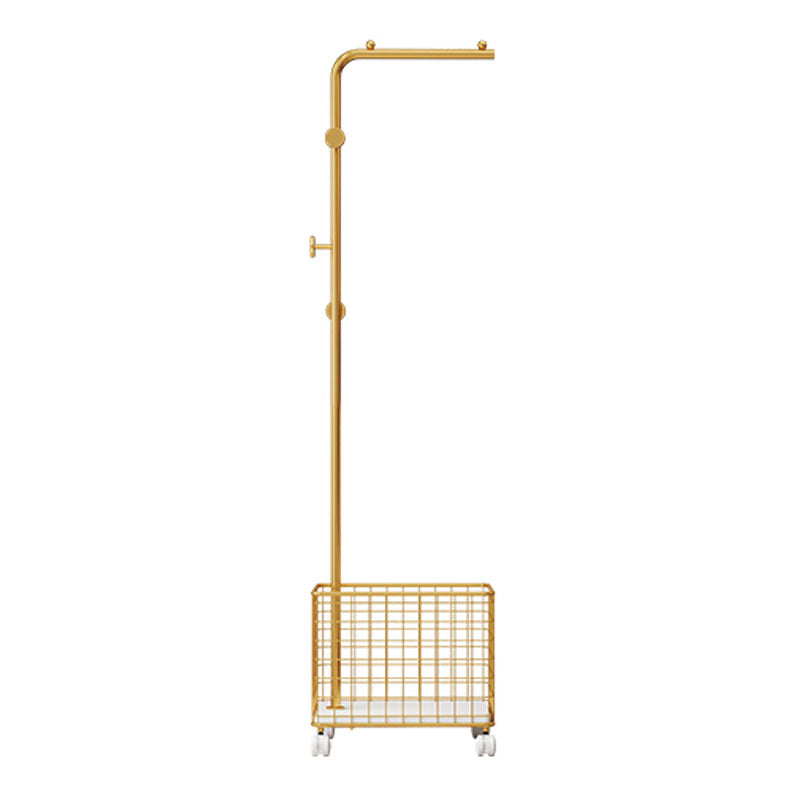 Glam Hall Stand Metal Hooks Shelving Included No Distressing Free Standing Rack Metal