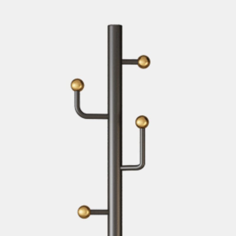 Contemporary Coat Hanger Metal Hooks Included No Distressing Free Standing Coat Rack