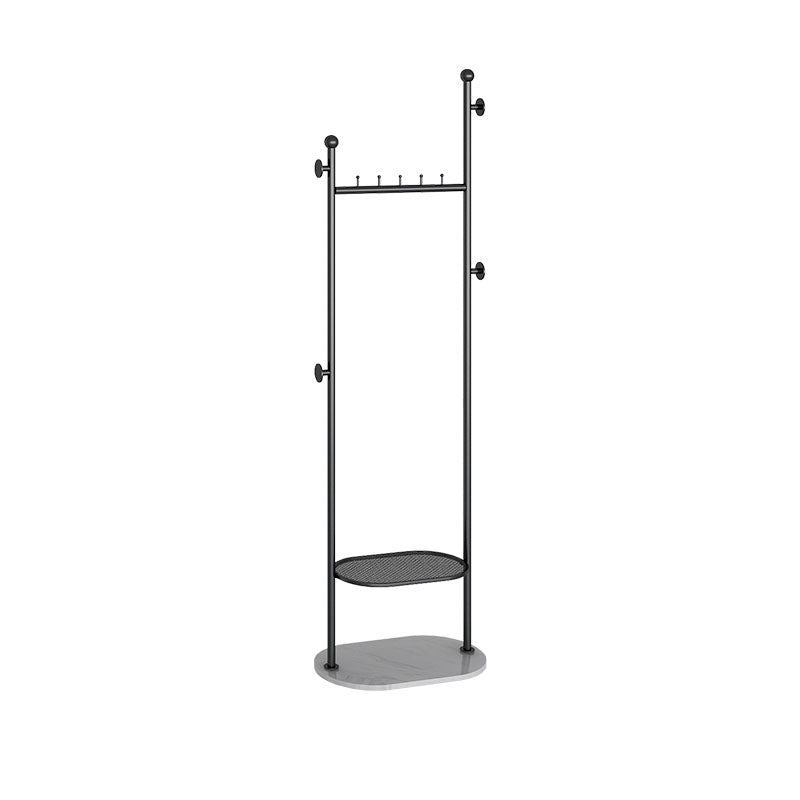 Contemporary Hall Stand Metal Hooks Included No Distressing Free Standing Coat Rack