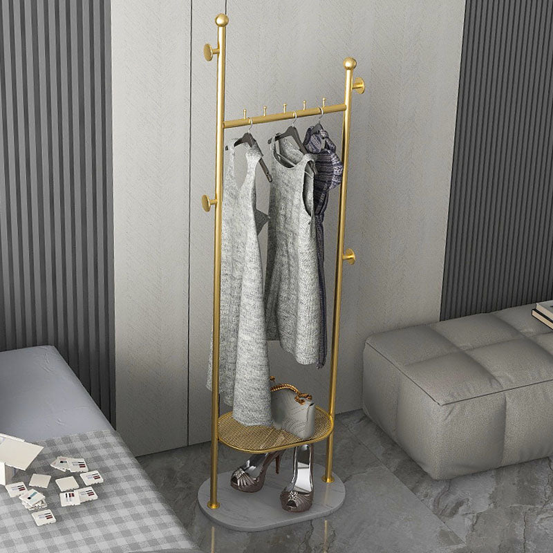 Contemporary Hall Stand Metal Hooks Included No Distressing Free Standing Coat Rack