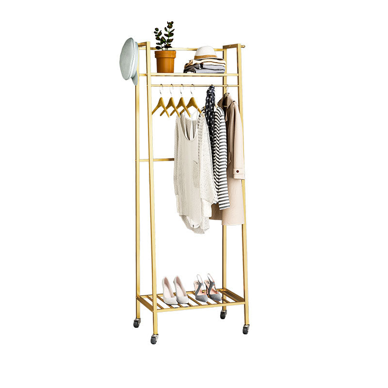 Glam Hall Stand Metal Free Standing Shelving Included Coat Rack