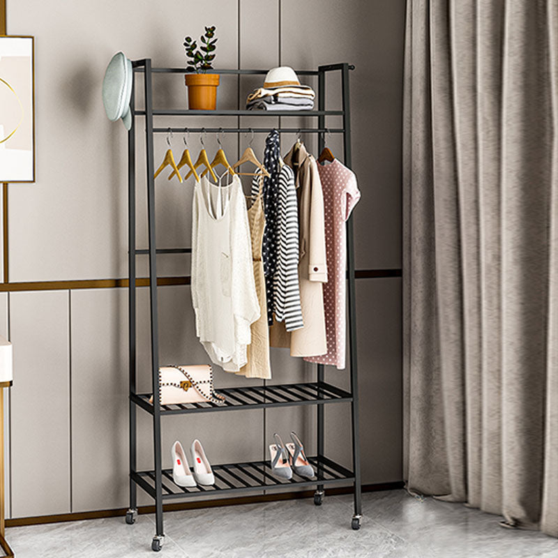 Glam Hall Stand Metal Free Standing Shelving Included Coat Rack