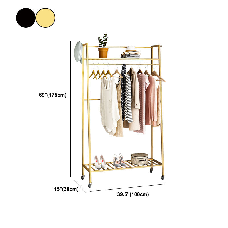 Glam Hall Stand Metal Free Standing Shelving Included Coat Rack