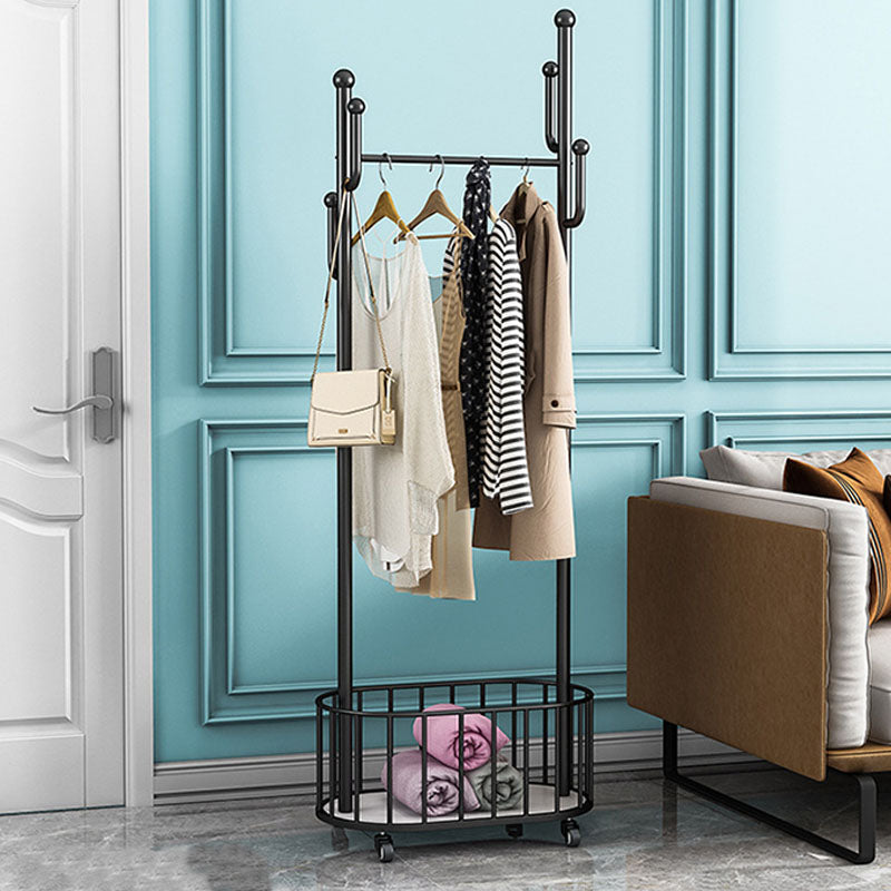 Contemporary Hall Stand Metal Shelving Included Free Standing Coat Rack