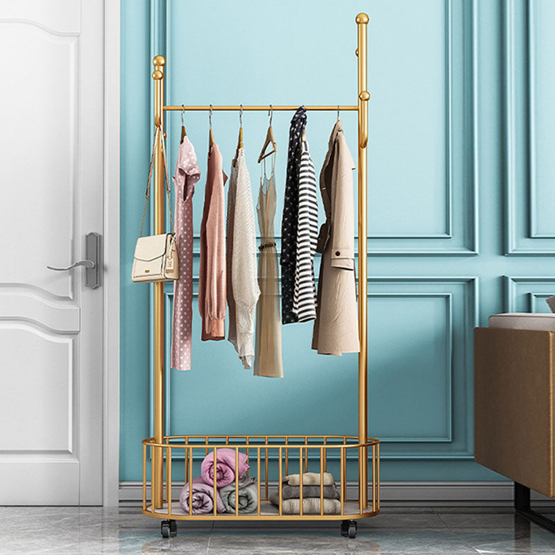 Contemporary Hall Stand Metal Shelving Included Free Standing Coat Rack