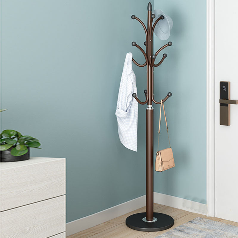 Contemporary Metal Hall Tree with Hooks Coat Hanger in Living Room