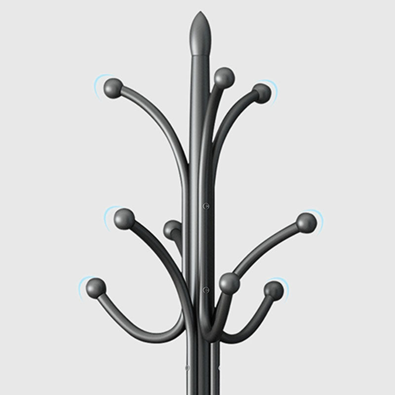 Contemporary Metal Hall Tree with Hooks Coat Hanger in Living Room