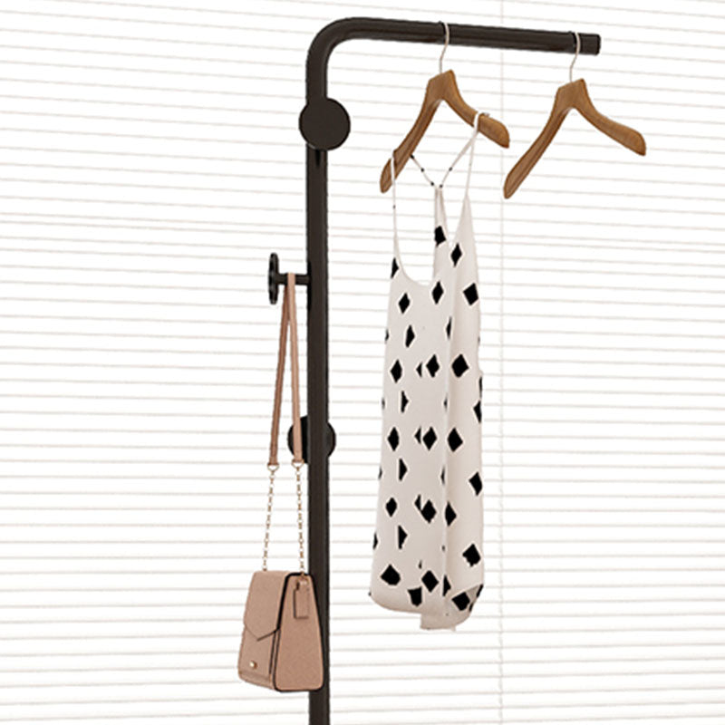 Modern Coat Hanger Hall Stand Hooks Castors Metal Hall Tree in Bedroom