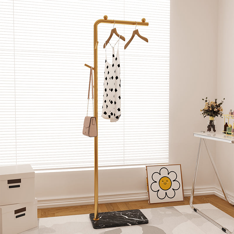 Modern Coat Hanger Hall Stand Hooks Castors Metal Hall Tree in Bedroom