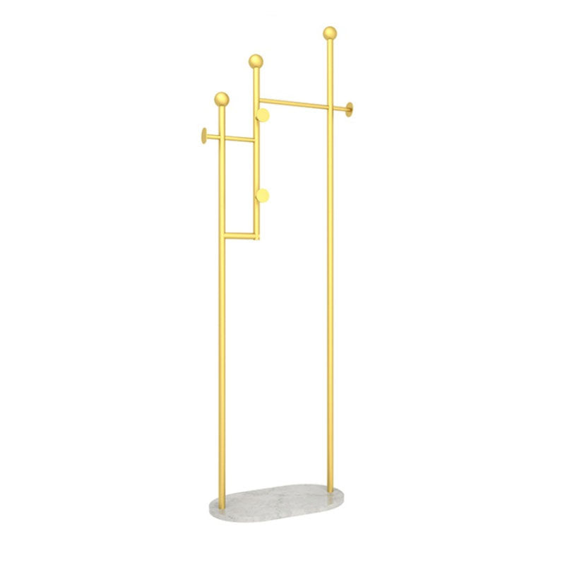 Modern Metal Entryway Kit with 4 Hooks and Basket in Drawing Room