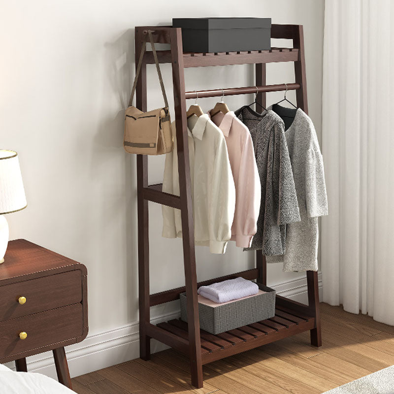 Modern Hall Stand with Hooks and Storage Shelf Hall Tree Engineered Wood Coat Rack