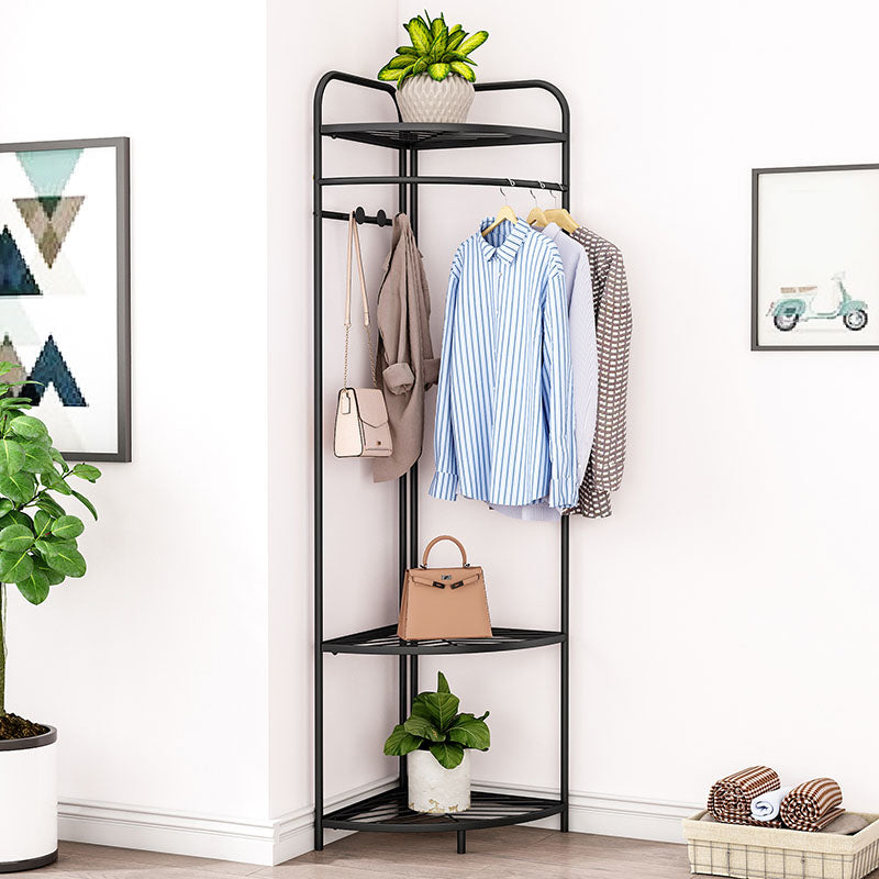 Modern Hall Tree Hooks Coat Hanger Storage Shleves Coat Hanger