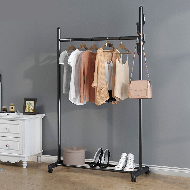 Contemporary Entry Hall Tree Metal Hooks Included No Distressing Free Standing Coat Rack