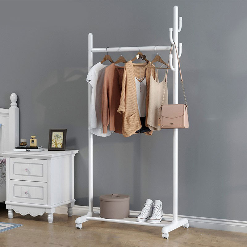 Contemporary Entry Hall Tree Metal Hooks Included No Distressing Free Standing Coat Rack