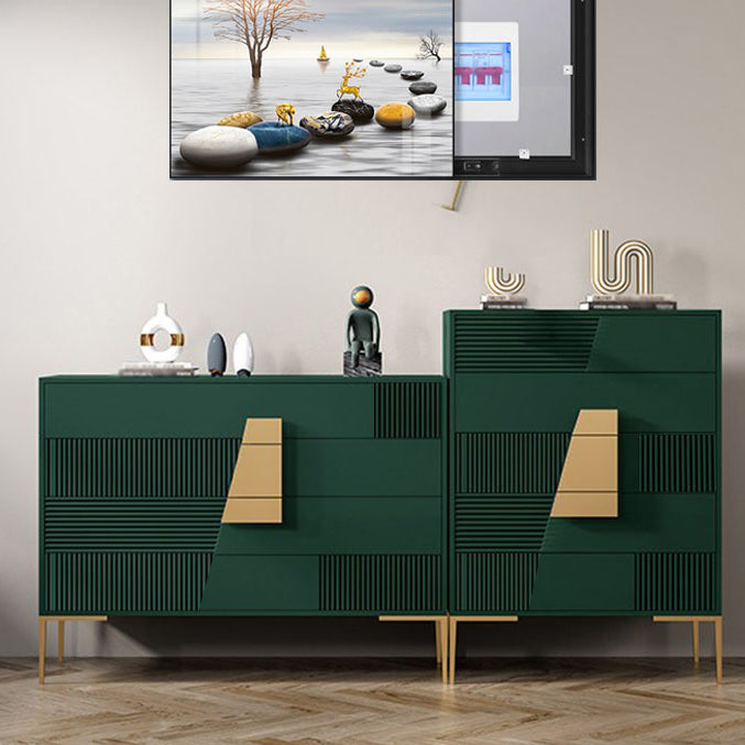 Luxury Style Multi Drawer Buffet Table Wood Top Dining Sideboard for Living Room