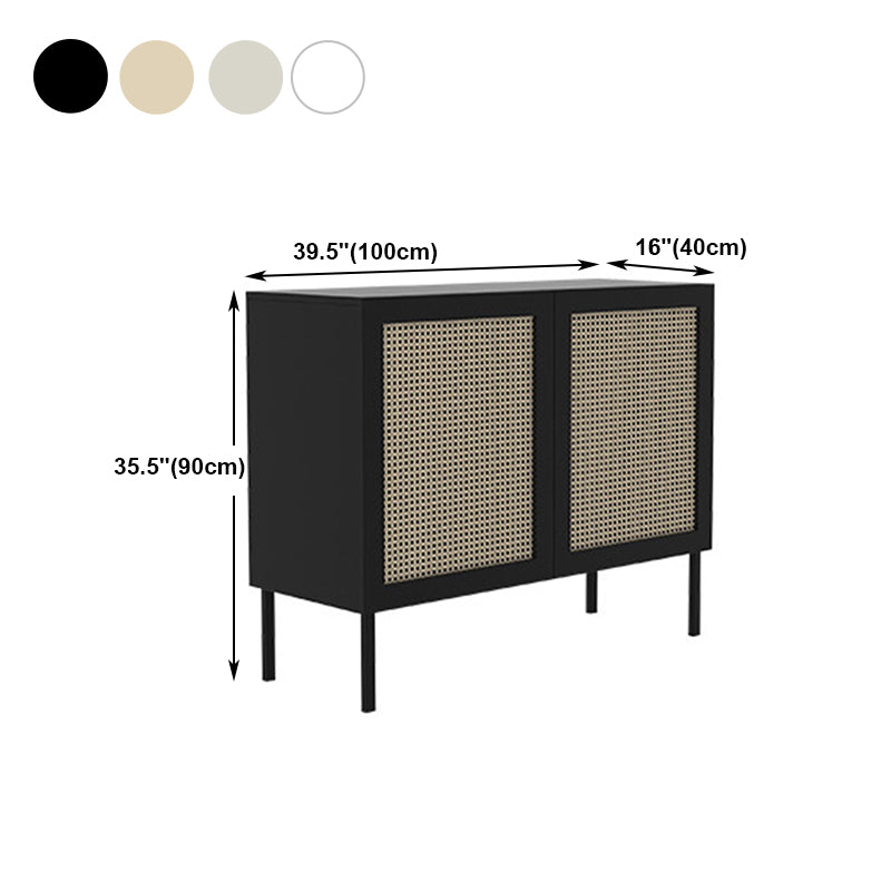 Rattan Living Room Sideboard 39.5"L Cabinet Modern Server Cabinet with Storage