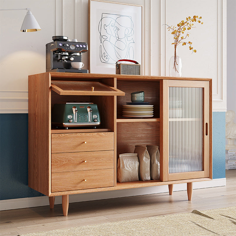 Sliding Door Sideboard Contemporary Side Board for Dining Room