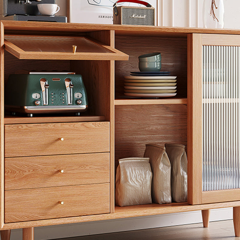 Sliding Door Sideboard Contemporary Side Board for Dining Room