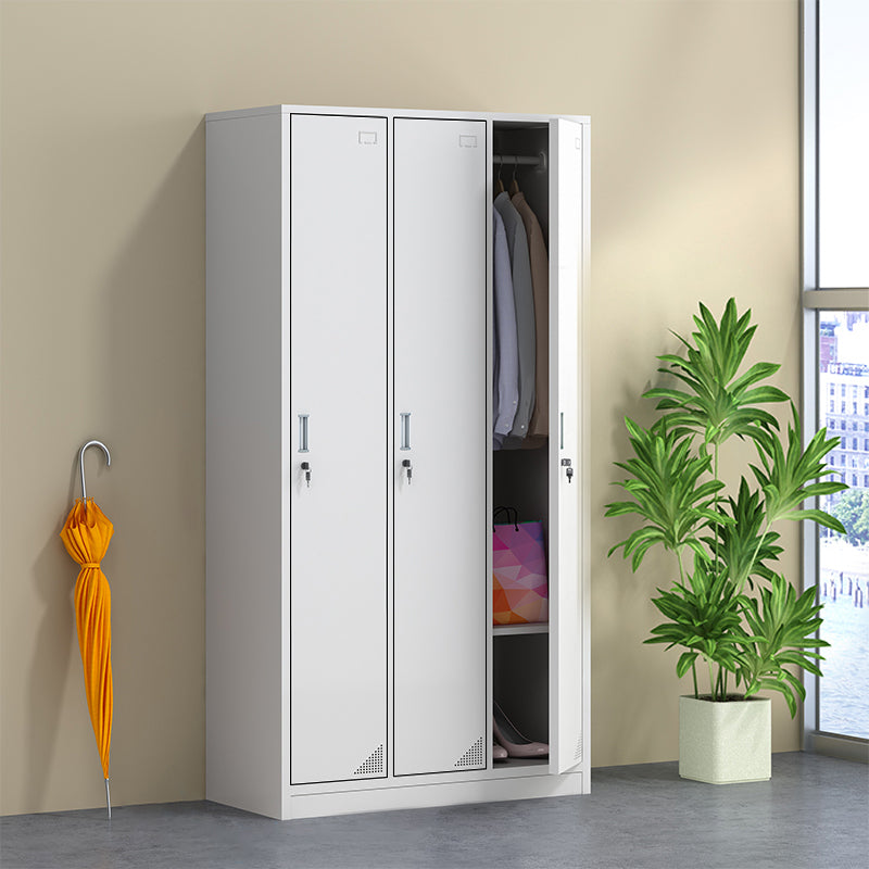 Modern & Contemporary Cabinet for Bathroom Grey Metal Storage Cabinet