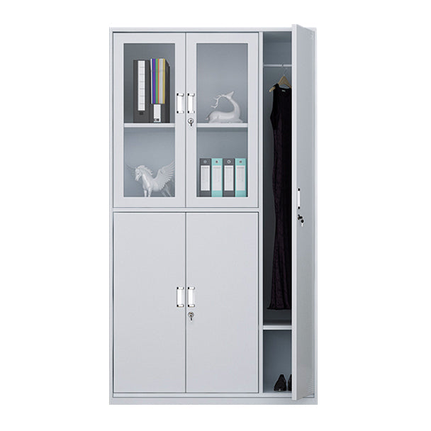 Modern & Contemporary Cabinet for Bathroom Grey Metal Storage Cabinet