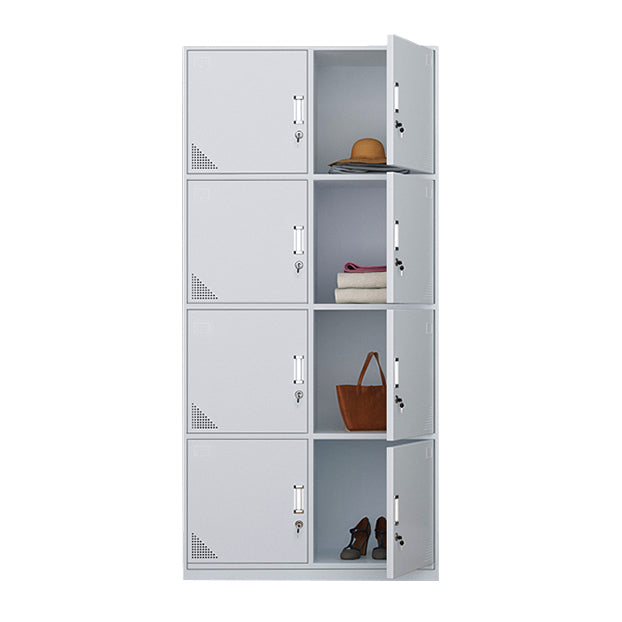 Modern & Contemporary Cabinet for Bathroom Grey Metal Storage Cabinet